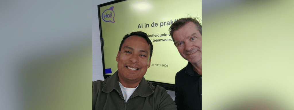Hai! trainers tijdens de sessie AI in de praktijk van WeShareTalent
