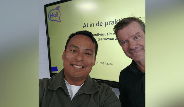Hai! trainers tijdens de sessie AI in de praktijk van WeShareTalent